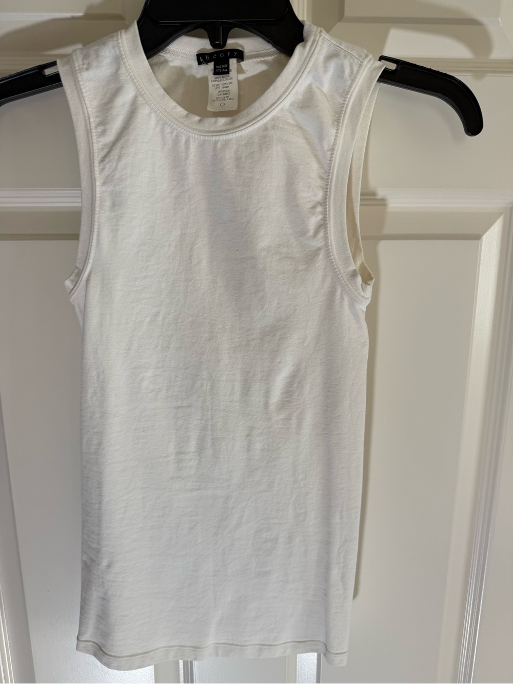 Theory White Womenโs nylon elastane stretch top